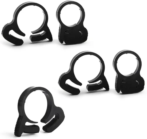Miniatura 28 de Abrazaderas de manguera de agarre de 0.484-0.559 in de nailon ajustable de plástico resistente rápido doble agarre para fontanería, aplicaciones