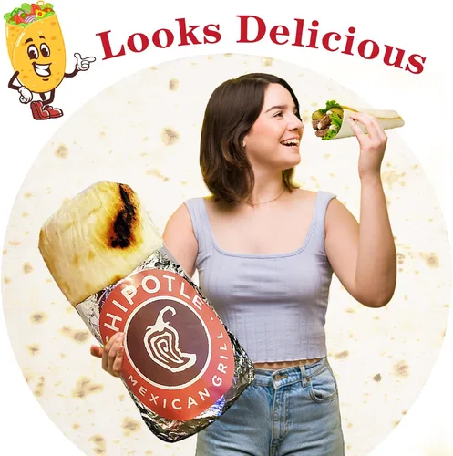 Miniatura 2 de Jorbest Manta de Tortilla de Burrito para Regalo de Cumpleaños para Mujeres, Hombres, Adolescentes, Niños y Niñas, Manta de Comida de Tortilla