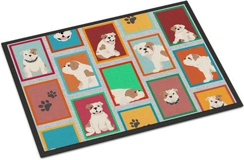Miniatura 110 de Caroline's Treasures MLM1149MAT - Felpudo rojo Border Collie de 18 x 27 pulgadas, para interiores y exteriores, para entrada, antideslizante, Border