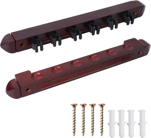 Miniatura 20 de GSE Games & Sports Expert 2-Piece 6/8/12 Billiard Pool Cue Rack Wall Mounted Holders, Billiard Cue Sticks Wall Rack Set