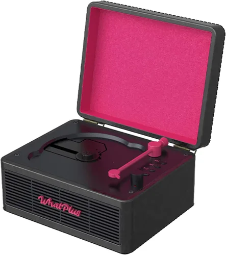 Miniatura 12 de Reproductor de CD portátil con Bluetooth 5.2, batería recargable y altavoces integrados, diseño de maleta retro de alta fidelidad para decoración