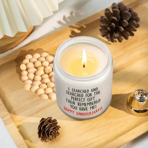 Miniatura 3 de Velas de feliz aniversario, regalos para ella, él, pareja, 1, 2, 5, aniversario de un año, regalos románticos para esposa, marido, novia, novio