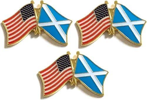 Miniatura 67 de 3 Pines de solapa con banderas de Estados Unidos y países internacionales, paquete de 3 pines dobles con diseño de banderas de Estados Unidos