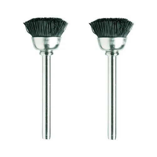 Miniatura 20 de Dremel 405-02 cepillos de cerdas de nailon (paquete de 2), diámetro de 1/8