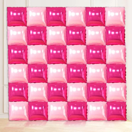 Miniatura 12 de 36 piezas XL negro y dorado de doble cara cuadrada para globos, kit de arco de túnel, globos cuadrados de Mylar para baby shower, graduación