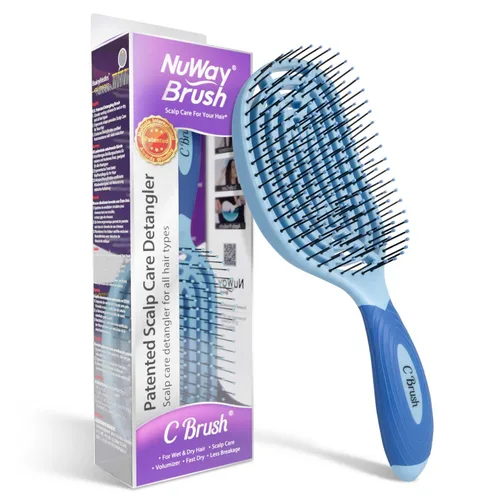 Miniatura 15 de NuWay 4HAIR® TravelC® Ventilado Patentado en EE.UU. para Todos los Tipos de Cabello es Seguro para Secador de Cabello (Azul Bebé)