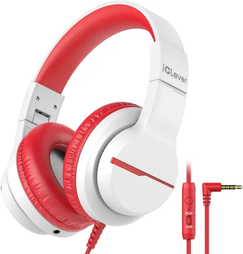 Miniatura 13 de iClever HS19S - Auriculares infantiles con micrófono, limitador de volumen seguro a 85 dBA, auriculares estéreo con orejeras para niños y niñas