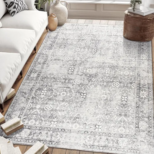 Miniatura 28 de ReaLife Rugs Alfombra pasillo lavable a máquina - Sala de estar, dormitorio, baño, cocina, entrada, oficina - Acolchada de pelo bajo, resistente a