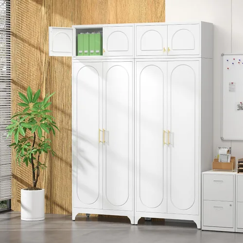 Miniatura 28 de SteeLoong - Gabinete de almacenamiento de metal con cajones, gabinetes de despensa negros de 75 pulgadas para almacenamiento de cocina con 3