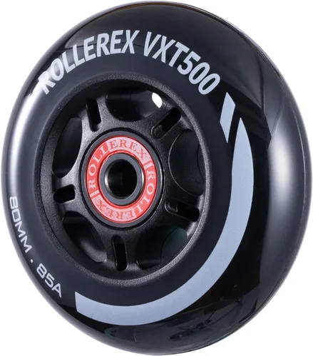 Miniatura 2 de Rollerex VXT500 - Ruedas para patines en línea, paquete de 2 (rodamientos, espaciadores y arandelas opcionales), ruedas de repuesto duraderas