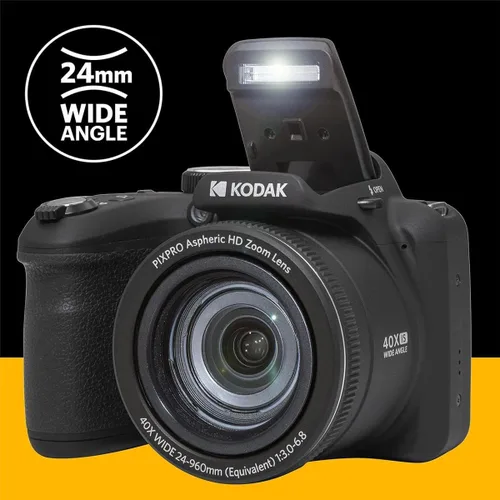 Miniatura 5 de KODAK PIXPRO AZ405-BK - Cámara digital de 20 MP, zoom óptico de 40X, lente gran angular de 0.945 in, estabilización de imagen óptica 1080P, video