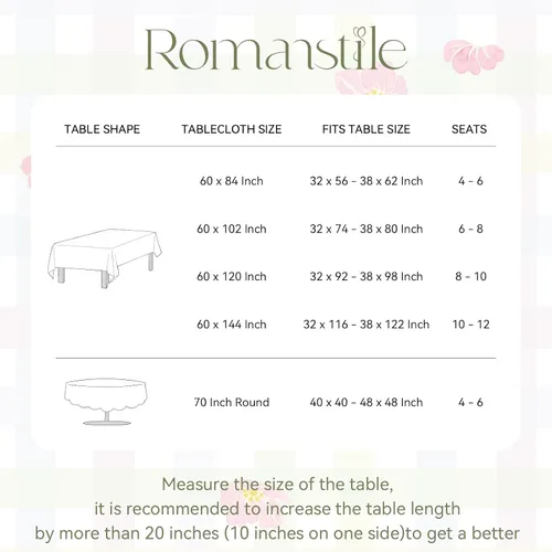 Miniatura 7 de Romanstile Mantel rectangular de primavera de Pascua, 60 x 120 pulgadas, mantel de tela impermeable a cuadros de conejo y huevos de búfalo