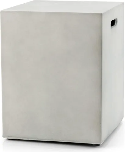 Miniatura 11 de Giantex Mesa escondida de tanque para exteriores, cubierta de tanque de propano para tanque de gas propano estándar de 20 libras, mesa auxiliar