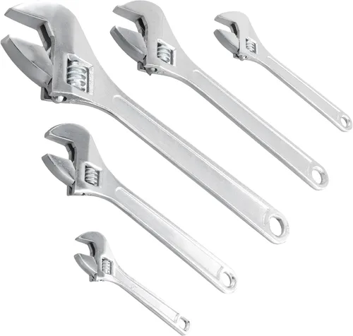 Miniatura 10 de HOIGON 2 llaves ajustables de 15 pulgadas, llaves de media luna resistentes con mandíbula ancha y mango ergonómico para mantenimiento de la máquina