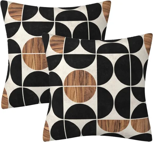Miniatura 9 de Fundas de almohada decorativas rústicas de Aqua y blanco a cuadros estilo búfalo para sofá, funda de almohada para granja, decoración