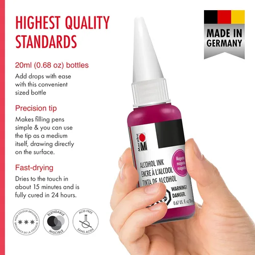 Miniatura 3 de Marabu Juego de tinta de alcohol, 0.7 fl oz, juego de flores