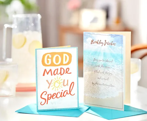 Miniatura 7 de American Greetings Tarjeta de cumpleaños religiosa (playa)