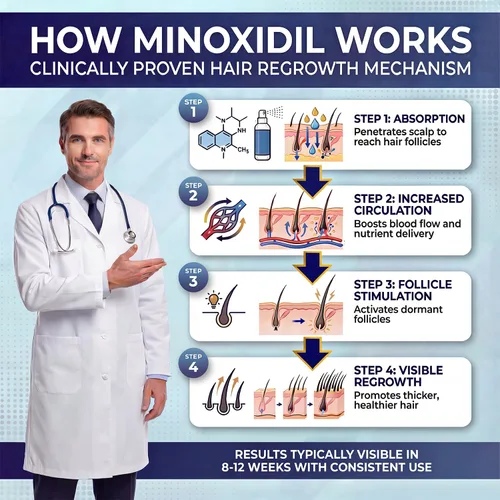Miniatura 5 de Minoxidil 5% para hombres (4.1 fl oz), spray avanzado de minoxidil con provitamina B5 y extracto de semilla de ricino, suero de extracto