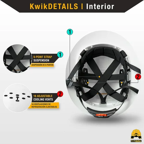 Miniatura 7 de KwikSafety QUEEN BEE - Chaleco de seguridad para mujer [naranja, XL] + paquete de casco duro de ala completa TORTOISE