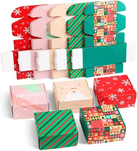 Miniatura 13 de Paquete de 50 cajas de envío pequeñas de cartón, cajas de estraza, cajas de regalo (4 x 6 x 2 pulgadas, color blanco)
