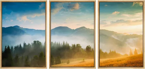 Miniatura 120 de wall26 Lienzo enmarcado para pared, juego de arte de noche estrellada sobre montañas, cielo nocturno tranquilo, naturaleza, desierto, fotografía