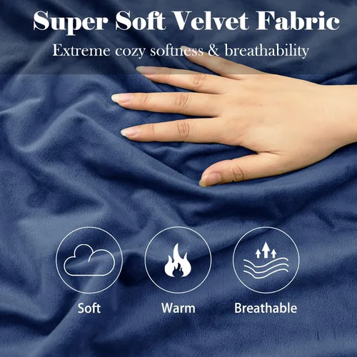 Miniatura 4 de Paquete de 2 fundas de almohada estándar de terciopelo con cremallera, súper suaves y acogedoras, fundas de almohada de franela difusa de lujo