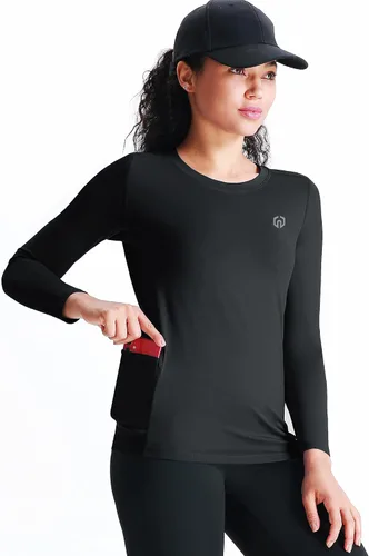 Miniatura 23 de NELEUS - Camisa deportiva de compresión atlética, de manga larga, para mujer, dry fit, paquete de 3