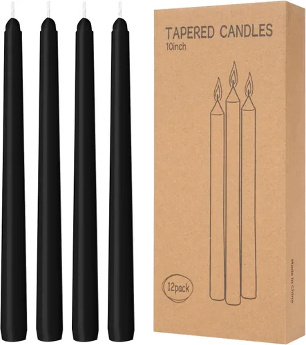 Miniatura 23 de Paquete de 30 velas cónicas blancas - 10 pulgadas sin goteo, sin humo y sin perfume Larga duración 8 horas Velas altas vertidas a mano Velas
