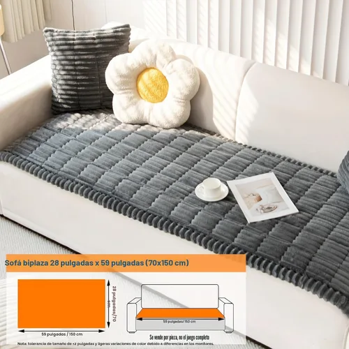 Miniatura 6 de ZQFFB Funda para Sofá para Mascotas Perros Lavable Antideslizante Protector para Mascotas Alfombrilla para Perros para Sofás y Sillones Gris-oscuro