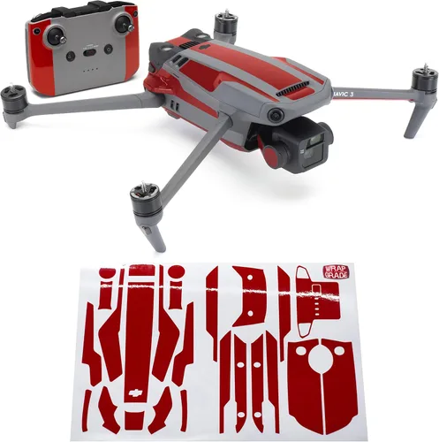 Miniatura 15 de WRAPGRADE Adhesivos parciales para DJI Mavic 3 / Mavic 3 Classic Accent Color (AIRFORCE SILVER)