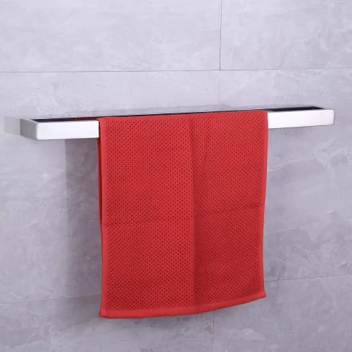 Miniatura 3 de Toallero SUS 304 de acero inoxidable de 24 pulgadas, toallero montado en la pared, toallero para baño, estilo cuadrado moderno, acabado pulido