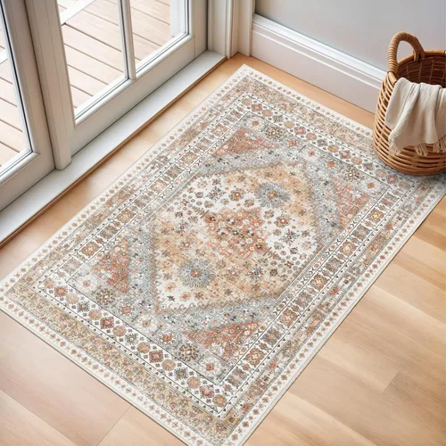 Miniatura 69 de zesthome Alfombra 4x6 - Alfombra Resistente a Manchas Lavable, Alfombras con Respaldo Antideslizante para Sala de Estar, Alfombras Pequeñas de Área