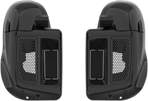 Moto Onfire Guantera de carenados de pierna inferior para Harley Touring 2014+, Vivid Black Lowers calentadores de pies, Negro (Vivid Black)