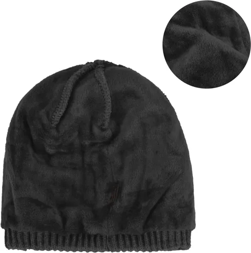 Miniatura 5 de Janey&Rubbins Gorro de punto diario con orejeras con forro polar y calavera