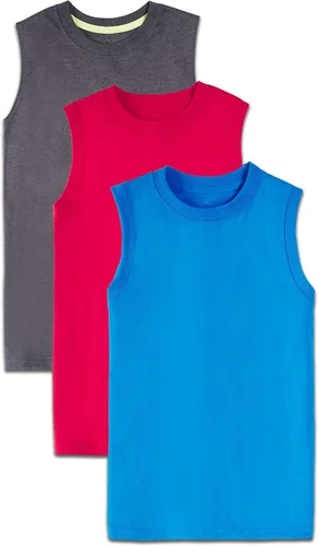 Fruit of the Loom Camisetas de algodón sin etiquetas para niños (varios colores multicolores)