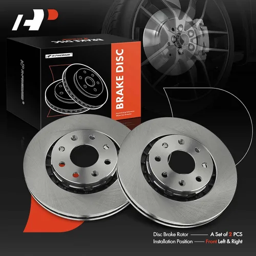 Miniatura 7 de A-Premium Rotores de freno de disco ventilados delanteros de 10.08 pulgadas (10.079 in) compatibles con modelos Chevrolet, Suzuki, Pontiac - Spark