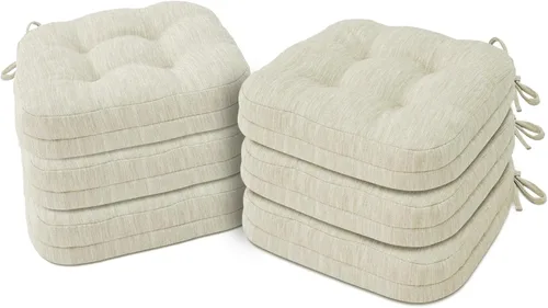 Miniatura 16 de Shinnwa Juego de 2 cojines para silla de comedor, cojines para silla de cocina de espuma viscoelástica de doble capa, almohadillas de asiento