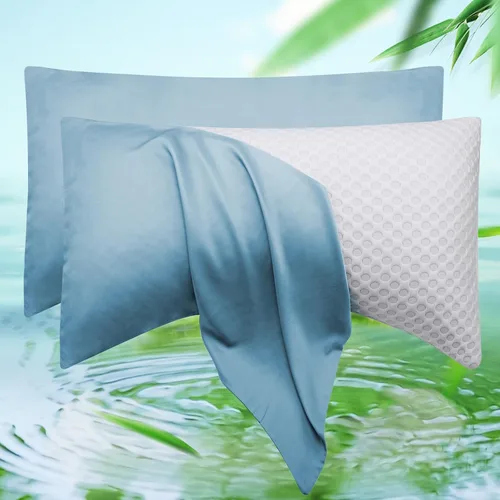 Miniatura 25 de ELIBABA Funda de almohada refrescante de bambú para dormir de lado, tamaño king, 20 x 36 pulgadas, lila claro Morado claro