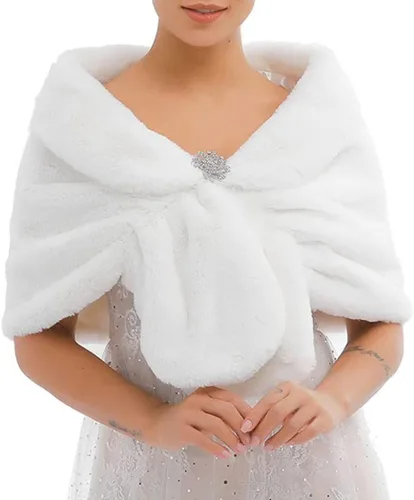 Yikisdy Chal de piel sintética de los años 20 para boda, para cubrir la piel de la novia, para fiestas, suéteres, accesorios para mujeres y niñas