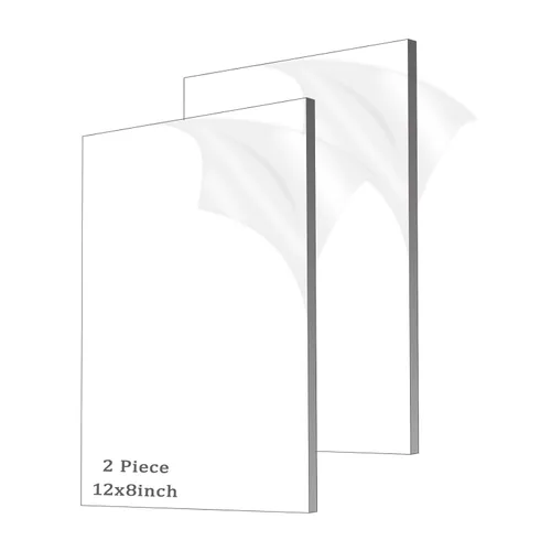 Miniatura 31 de 2 piezas de hojas de acrílico de 1/8" de espesor (3mm) de plexiglás transparente fundido de 12” x 16” con papel protector para letreros, proyectos