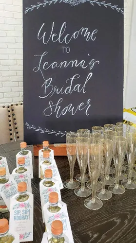 Miniatura 8 de Paquete de 90 copas de champán de plástico desechables de 6.5 onzas con purpurina dorada, resistentes a los golpes, vasos de mimosa para bodas