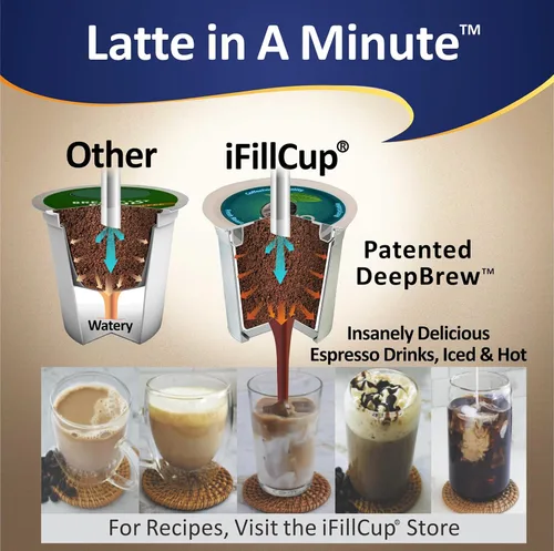 Miniatura 6 de 96 cápsulas iFillCup - Utiliza tu café favorito, se adapta a todas las cafeteras K Cup, ahorra $ cientos, tiene capacidad para un 50% más de café