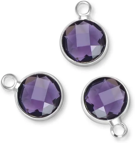 Miniatura 12 de Adabele Colgante de piedra natal de plata de grado A, 0.236 in, pequeño, 0.315 in y 0.394 in para aretes personalizados, pulseras, collares