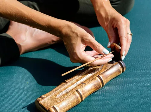 Miniatura 2 de Quemador de incienso hecho a mano con compartimento de almacenamiento, colector de cenizas para meditación, yoga, atrapa todas las cenizas, regalo