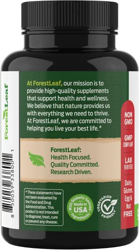 Miniatura 9 de ForestLeaf Suplemento de berberina - 1300 mg por porción - HCl de berberina de ultra alta potencia con canela de Ceilán, melón amargo y gimnema
