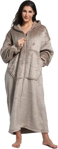 Miniatura 25 de FUSSEDA - Sudadera con manta portátil de gran tamaño, forro polar cálido y grueso con capucha sherpa acogedora con bolsillos y mangas. Regalo