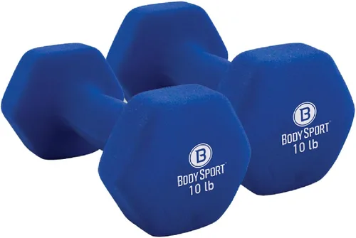 Miniatura 15 de Body Sport Neoprene Dumbbell Weight - Latex-Free, Strength Training Equipment for Home Fitness & Gym Workouts