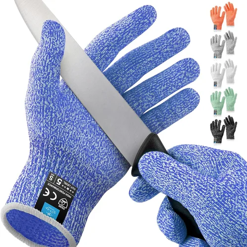 Miniatura 11 de Zulay - Guantes resistentes a los cortes, protección de grado alimenticio nivel 5, cómodos guantes de corte de seguridad, guantes de trabajo forro