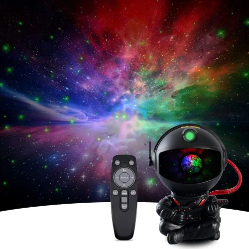 Miniatura 9 de Luz de Estrellas Nebulosa Astronauta para Niños - Proyector de galaxia para dormitorio/sala de juegos para adultos, decoración de cine en casa negro、