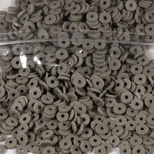 Miniatura 31 de 2000 cuentas de arcilla negra cian para hacer pulseras, cuentas planas redondas de arcilla polimérica de 0.236 pulgadas (0.236 in), cuentas Heishi